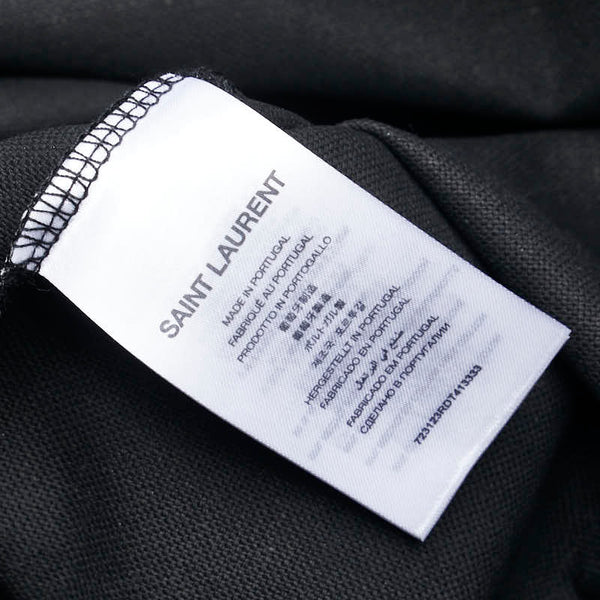 サンローラン レオパード プリント トートバッグ ブラック グレー コットン リサイクルコットン レディース SAINT LAURENT 【中古】