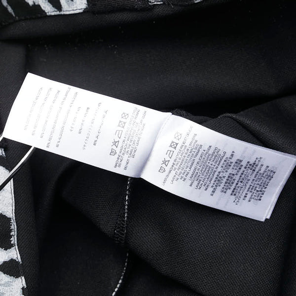 サンローラン レオパード プリント トートバッグ ブラック グレー コットン リサイクルコットン レディース SAINT LAURENT 【中古】