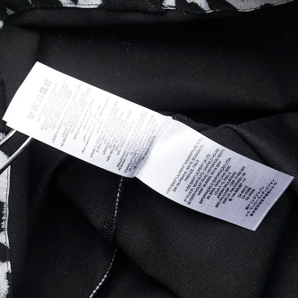サンローラン レオパード プリント トートバッグ ブラック グレー コットン リサイクルコットン レディース SAINT LAURENT 【中古】