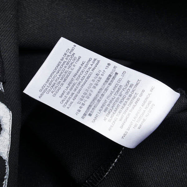 サンローラン レオパード プリント トートバッグ ブラック グレー コットン リサイクルコットン レディース SAINT LAURENT 【中古】