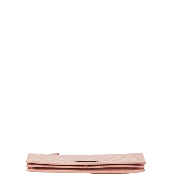 グッチ マイクログッチシマ ショルダーウォレット 長財布 466507 ピンク レザー レディース GUCCI 【中古】