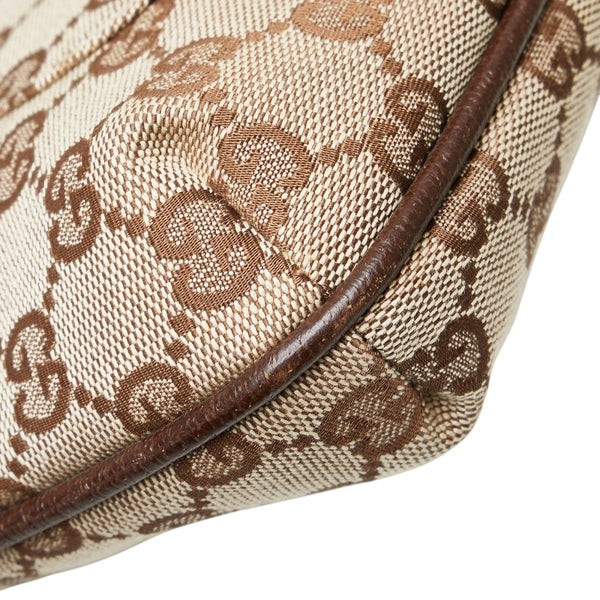 グッチ GGキャンバス 斜め掛け ショルダーバッグ 122798 ベージュ ブラウン キャンバス レザー レディース GUCCI 【中古】