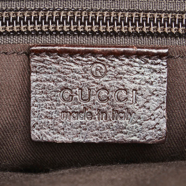グッチ GGキャンバス 斜め掛け ショルダーバッグ 122798 ベージュ ブラウン キャンバス レザー レディース GUCCI 【中古】