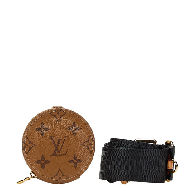 ルイ ヴィトン ショルダーストラップ ブラック ブラウン キャンバス レザー レディース LOUIS VUITTON 【中古】