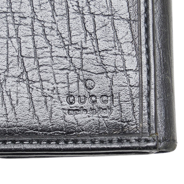 グッチ GGキャンバス ジャッキー 二つ折り財布 05479 ブラック キャンバス レザー レディース GUCCI 【中古】