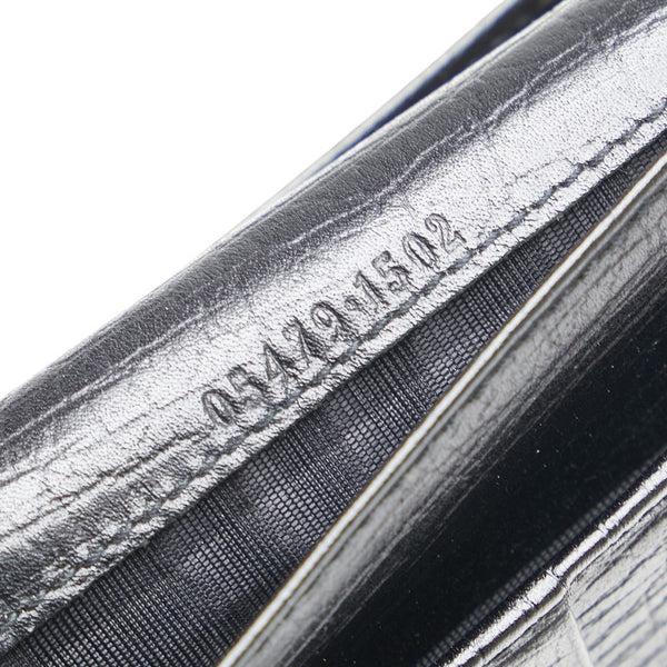 グッチ GGキャンバス ジャッキー 二つ折り財布 05479 ブラック キャンバス レザー レディース GUCCI 【中古】