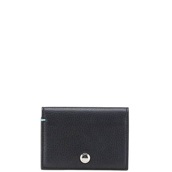 ティファニー ロゴ カードケース ブラック レザー レディース TIFFANY&Co. 【中古】