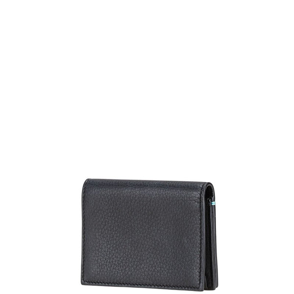 ティファニー ロゴ カードケース ブラック レザー レディース TIFFANY&Co. 【中古】