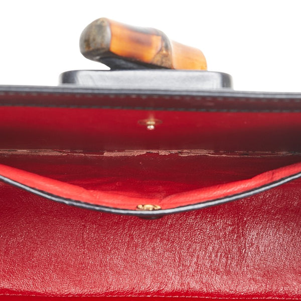 グッチ バンブー ハンドバッグ ショルダーバッグ 2WAY 000 46 ブラック レザー レディース GUCCI 【中古】