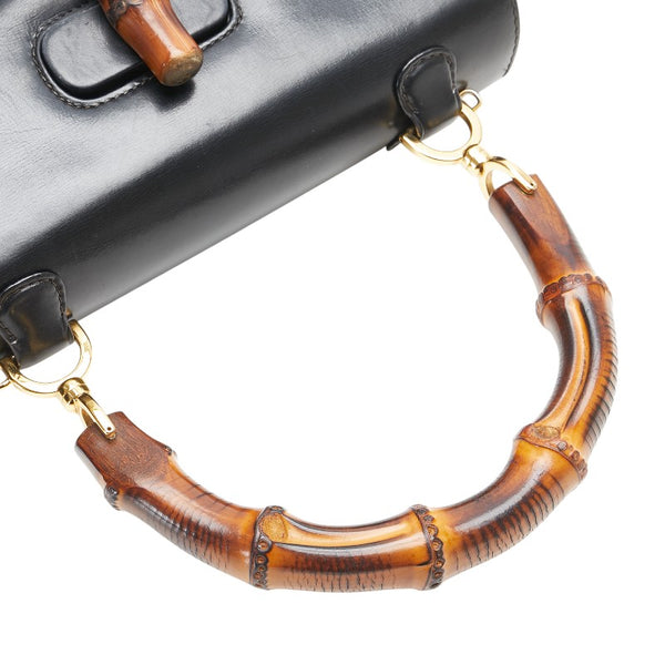 グッチ バンブー ハンドバッグ ショルダーバッグ 2WAY 000 46 ブラック レザー レディース GUCCI 【中古】