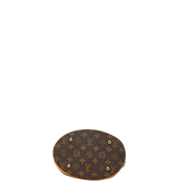 ルイ ヴィトン モノグラム プチ バケットPM トートバッグ ショルダーバッグ M42238 ブラウン PVC レザー レディース LOUIS VUITTON 【中古】