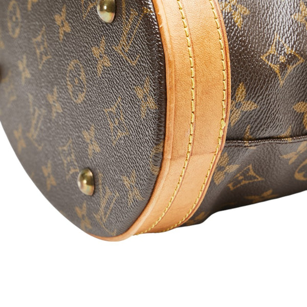 ルイ ヴィトン モノグラム プチ バケットPM トートバッグ ショルダーバッグ M42238 ブラウン PVC レザー レディース LOUIS VUITTON 【中古】
