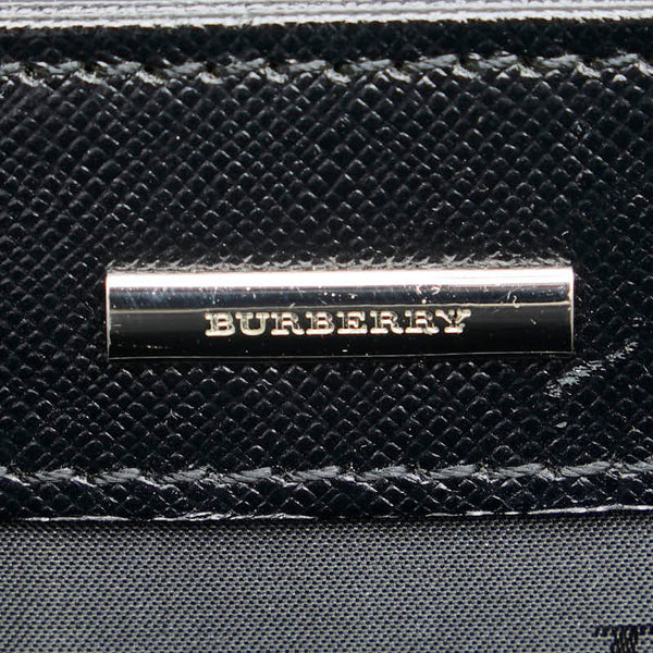 バーバリー ビジネスバッグ ブラック レザー メンズ BURBERRY 【中古】