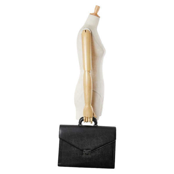 バーバリー ビジネスバッグ ブラック レザー メンズ BURBERRY 【中古】