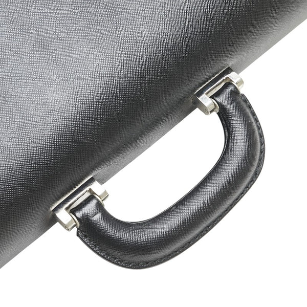 バーバリー ビジネスバッグ ブラック レザー メンズ BURBERRY 【中古】