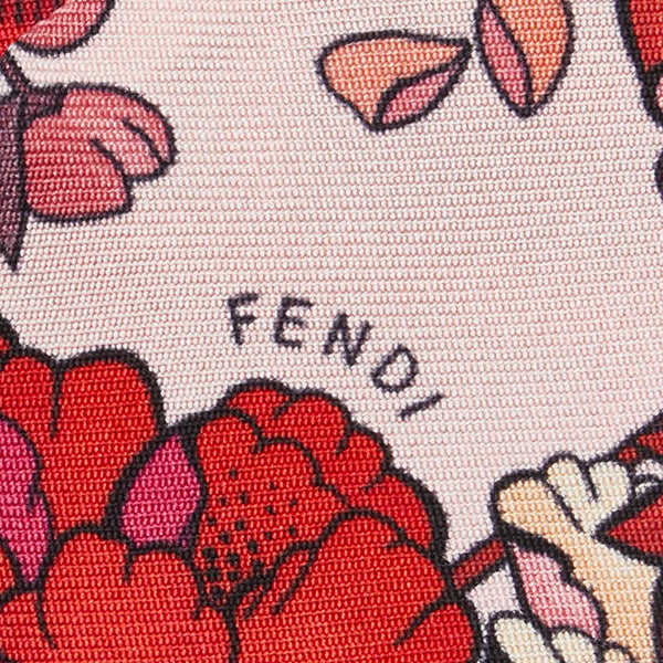 フェンディ ツイリー ズッカ 桜 さくら スカーフ ピンク レッド シルク レディース FENDI 【中古】