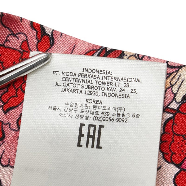 フェンディ ツイリー ズッカ 桜 さくら スカーフ ピンク レッド シルク レディース FENDI 【中古】