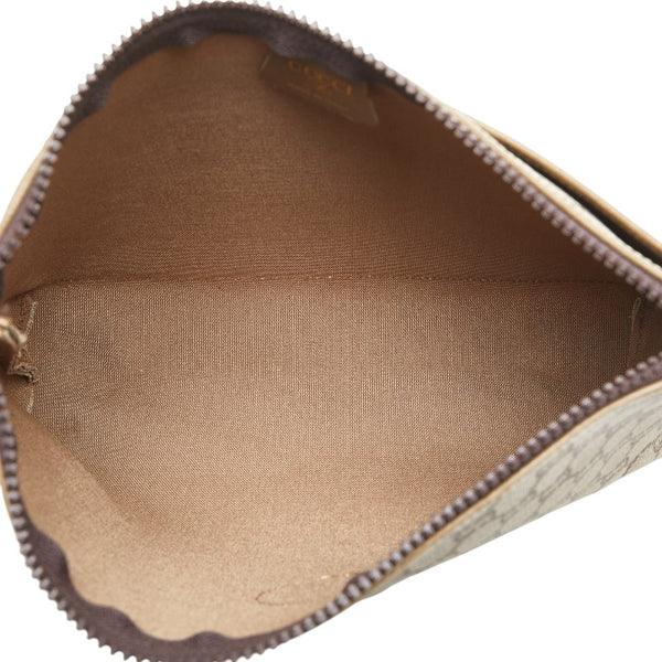 グッチ GGプラス クラッチバッグ セカンドバッグ グレー カーキグリーン PVC レザー レディース GUCCI 【中古】