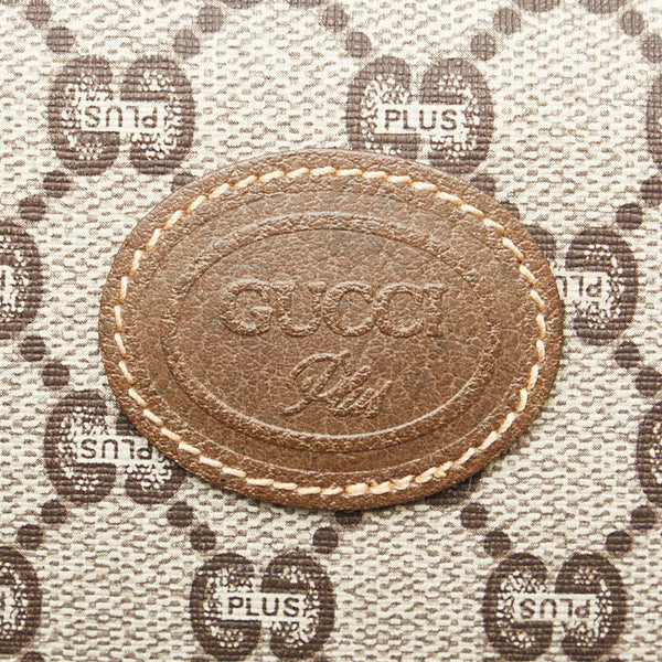 グッチ GGプラス クラッチバッグ セカンドバッグ グレー カーキグリーン PVC レザー レディース GUCCI 【中古】