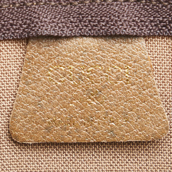 グッチ GGプラス クラッチバッグ セカンドバッグ グレー カーキグリーン PVC レザー レディース GUCCI 【中古】