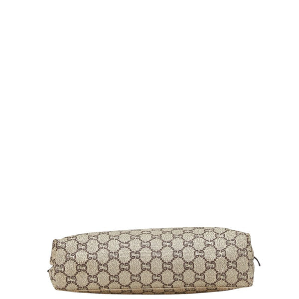 グッチ GGプラス クラッチバッグ セカンドバッグ グレー カーキグリーン PVC レザー レディース GUCCI 【中古】