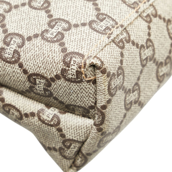 グッチ GGプラス クラッチバッグ セカンドバッグ グレー カーキグリーン PVC レザー レディース GUCCI 【中古】