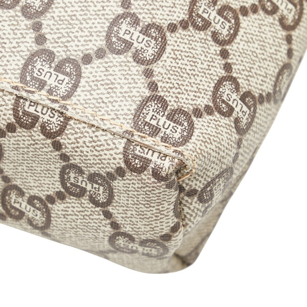 グッチ GGプラス クラッチバッグ セカンドバッグ グレー カーキグリーン PVC レザー レディース GUCCI 【中古】