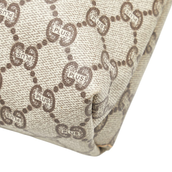 グッチ GGプラス クラッチバッグ セカンドバッグ グレー カーキグリーン PVC レザー レディース GUCCI 【中古】