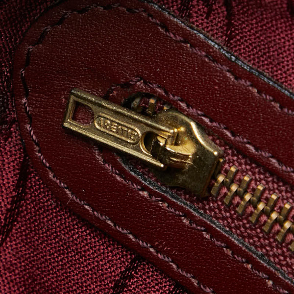 カルティエ マストライン 斜め掛け ショルダーバッグ ワインレッド ボルドー レザー レディース CARTIER 【中古】