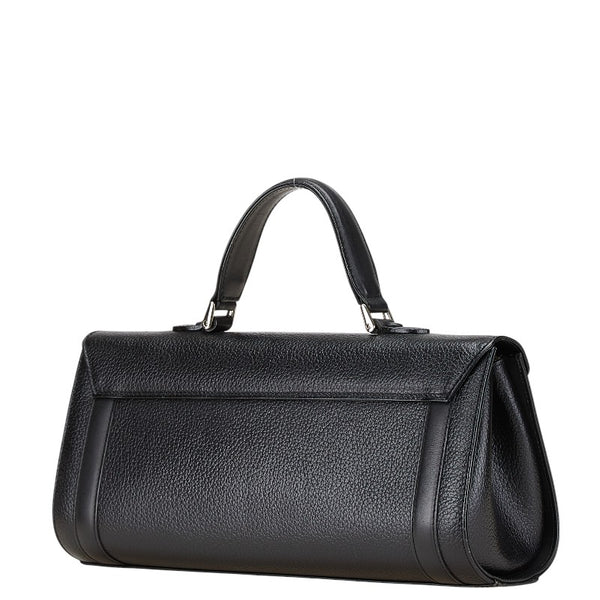 バーバリー ノバチェック ハンドバッグ ブラック レザー レディース BURBERRY 【中古】