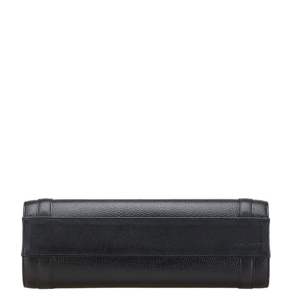 バーバリー ノバチェック ハンドバッグ ブラック レザー レディース BURBERRY 【中古】