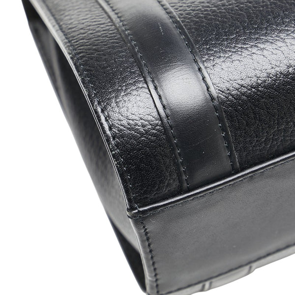 バーバリー ノバチェック ハンドバッグ ブラック レザー レディース BURBERRY 【中古】
