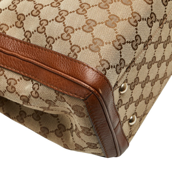 グッチ GGキャンバス バンブー タッセル ショルダーバッグ トートバッグ 269945 ベージュ ブラウン キャンバス レザー レディース GUCCI 【中古】