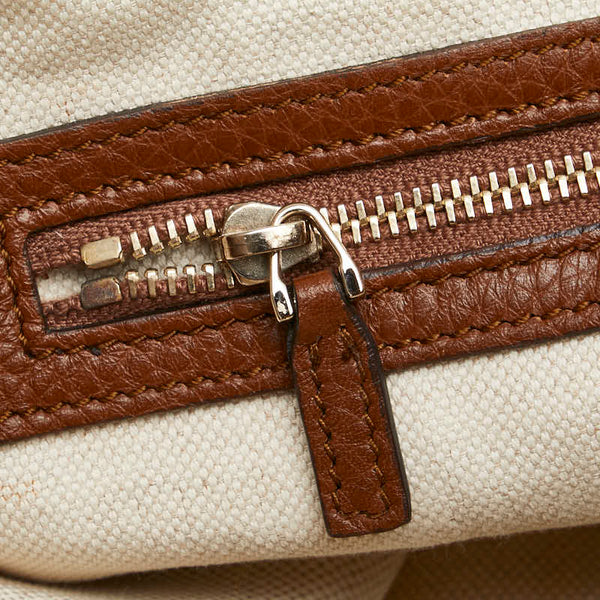 グッチ GGキャンバス バンブー タッセル ショルダーバッグ トートバッグ 269945 ベージュ ブラウン キャンバス レザー レディース GUCCI 【中古】