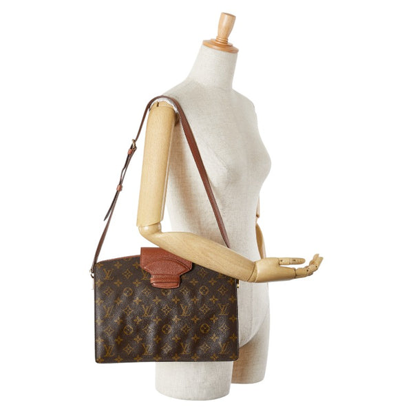 ルイ ヴィトン モノグラム クルセル 斜め掛け ショルダーバッグ M51375 ブラウン PVC レザー レディース LOUIS VUITTON 【中古】