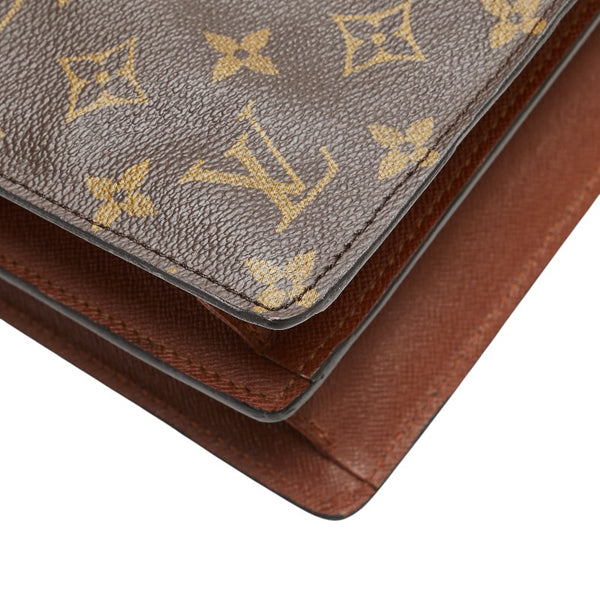 ルイ ヴィトン モノグラム クルセル 斜め掛け ショルダーバッグ M51375 ブラウン PVC レザー レディース LOUIS VUITTON 【中古】