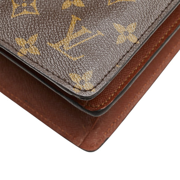 ルイ ヴィトン モノグラム クルセル 斜め掛け ショルダーバッグ M51375 ブラウン PVC レザー レディース LOUIS VUITTON 【中古】