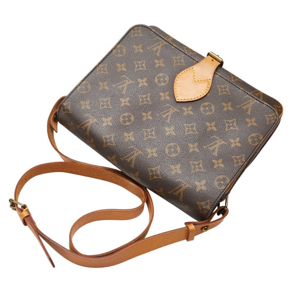 ルイ ヴィトン モノグラム カルトシエールGM 斜め掛け ショルダーバッグ M51252 ブラウン PVC レザー レディース LOUIS VUITTON 【中古】