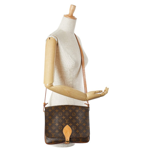 ルイ ヴィトン モノグラム カルトシエールGM 斜め掛け ショルダーバッグ M51252 ブラウン PVC レザー レディース LOUIS VUITTON 【中古】