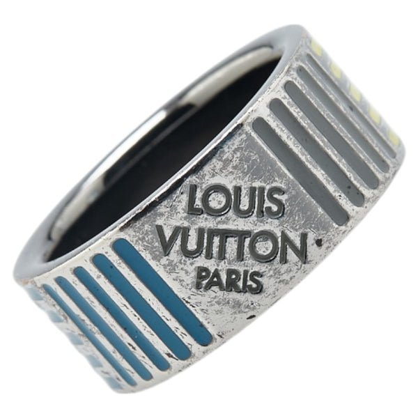 ルイ ヴィトン バーグ ダミエ カラーズ リング 指輪 #M MP2228 シルバー マルチカラー メタル メンズ LOUIS VUITTON 【中古】