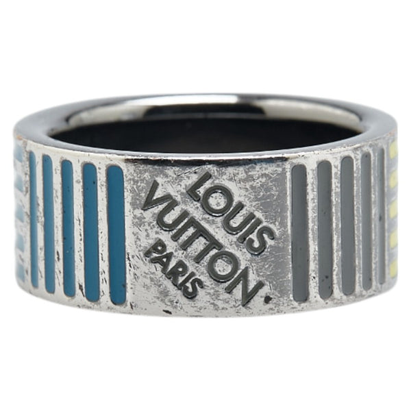 ルイ ヴィトン バーグ ダミエ カラーズ リング 指輪 #M MP2228 シルバー マルチカラー メタル メンズ LOUIS VUITTON 【中古】