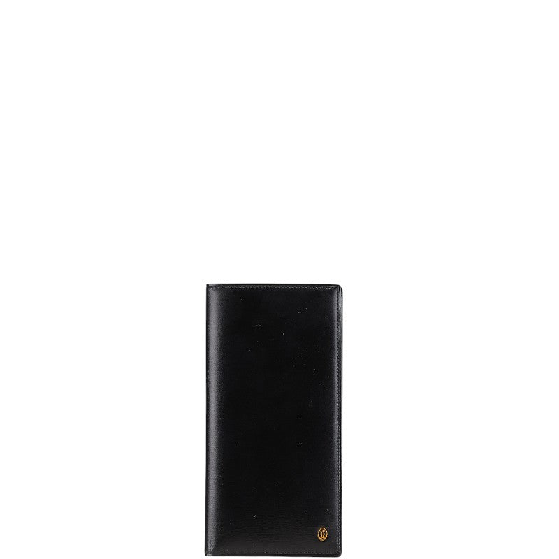 カルティエ マストライン 長財布 ブラック レザー レディース CARTIER 【中古】
