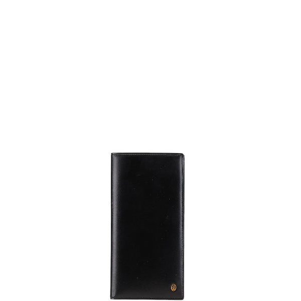 カルティエ マストライン 長財布 ブラック レザー レディース CARTIER 【中古】