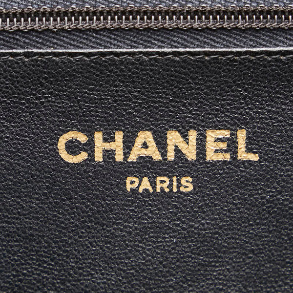 シャネル マトラッセ ココマーク チェーン ショルダーバッグ ブラック ラムスキン レディース CHANEL 【中古】