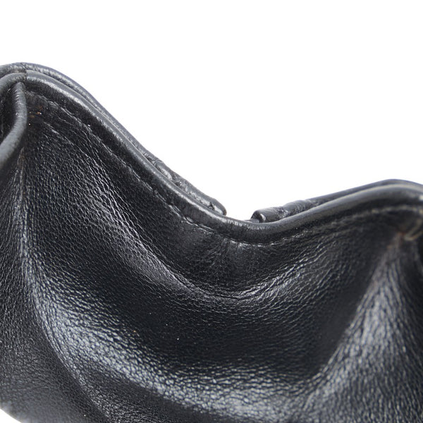 シャネル マトラッセ ココマーク チェーン ショルダーバッグ ブラック ラムスキン レディース CHANEL 【中古】