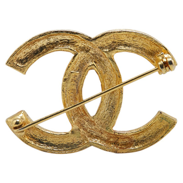 シャネル ココマーク ブローチ ゴールド メッキ ラインストーン レディース CHANEL 【中古】