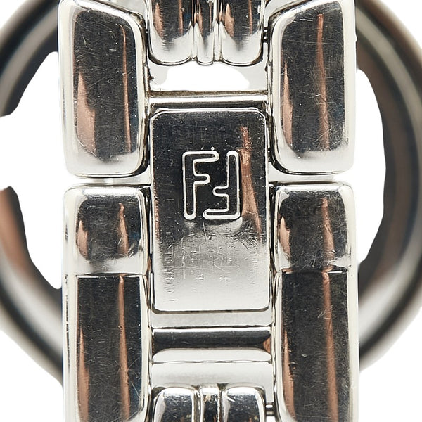 フェンディ 腕時計 900G クオーツ ブラック文字盤 ステンレススチール メッキ レディース FENDI 【中古】