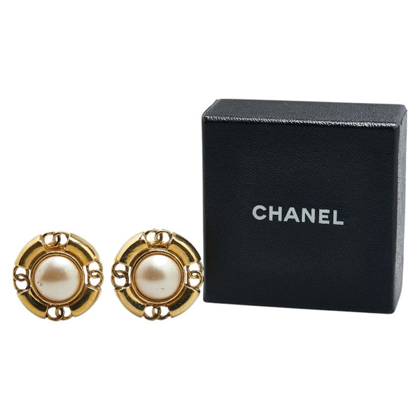シャネル ヴィンテージ イヤリング ゴールド フェイクパール メッキ レディース CHANEL 【中古】