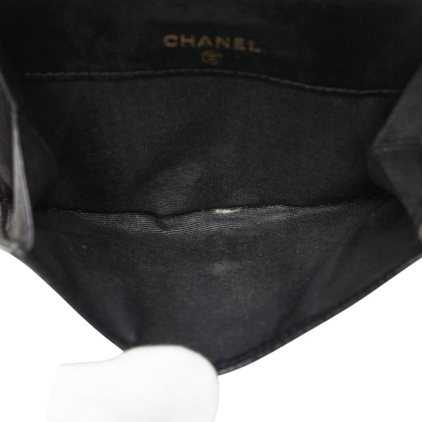 シャネル ココマーク Wホック 二つ折り財布 A13496 ブラック キャビアスキン レディース CHANEL 【中古】