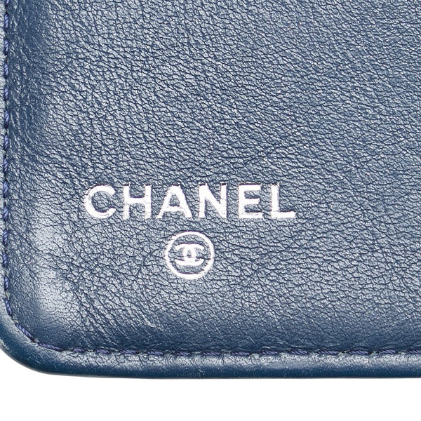 シャネル ココマーク 長財布 ネイビー キャビアスキン レディース CHANEL 【中古】